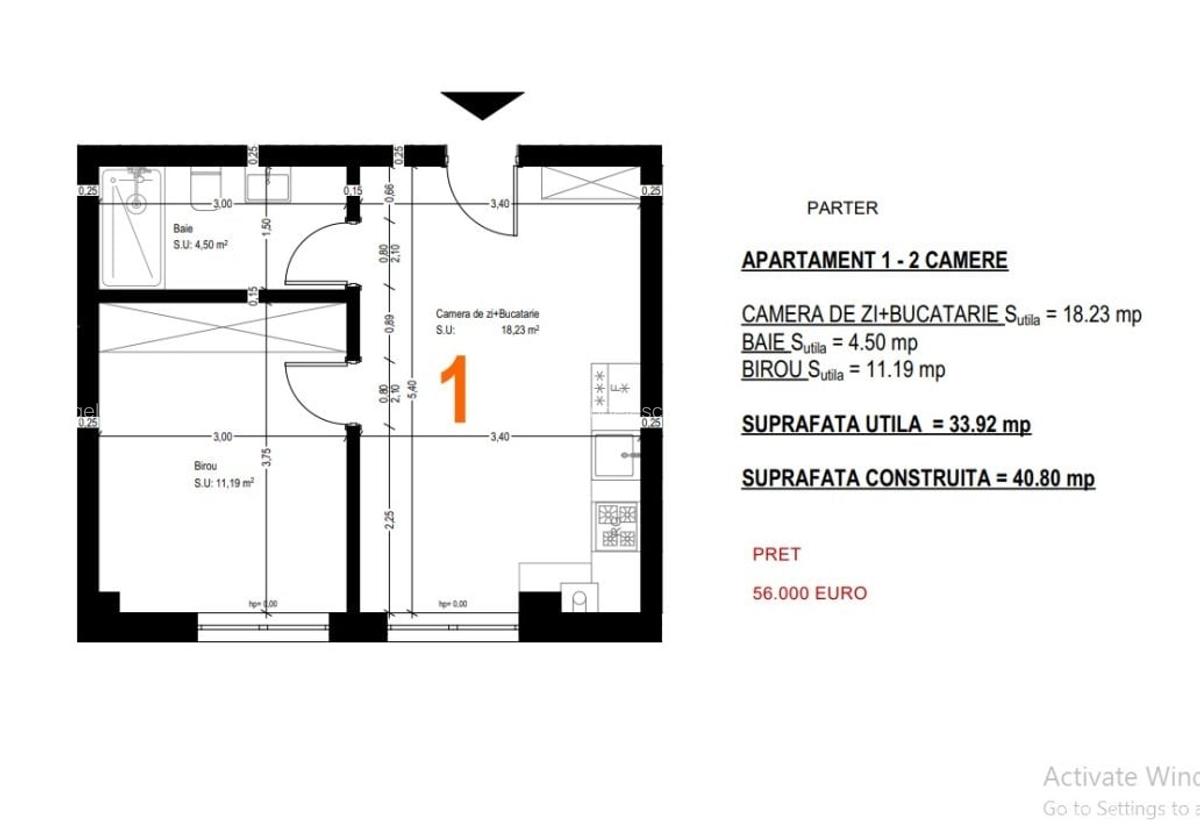 Apartament cu 2 camere decomandat în Central - 4