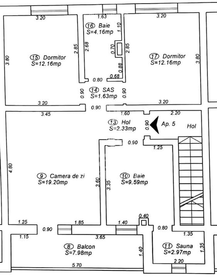Apartament cu 3 camere, semidecomandat, in Dumbravita - 10
