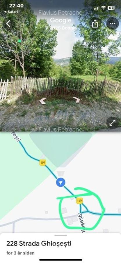 Teren vedere panoramica la munte in Comarnic/Ghiosesti - 3