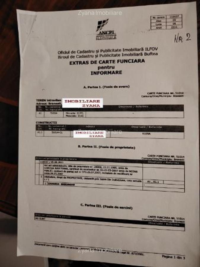 Teren Intravilan Branesti, Ilfov, DN3, I. C. Brătianu, 2.141mp. - 2