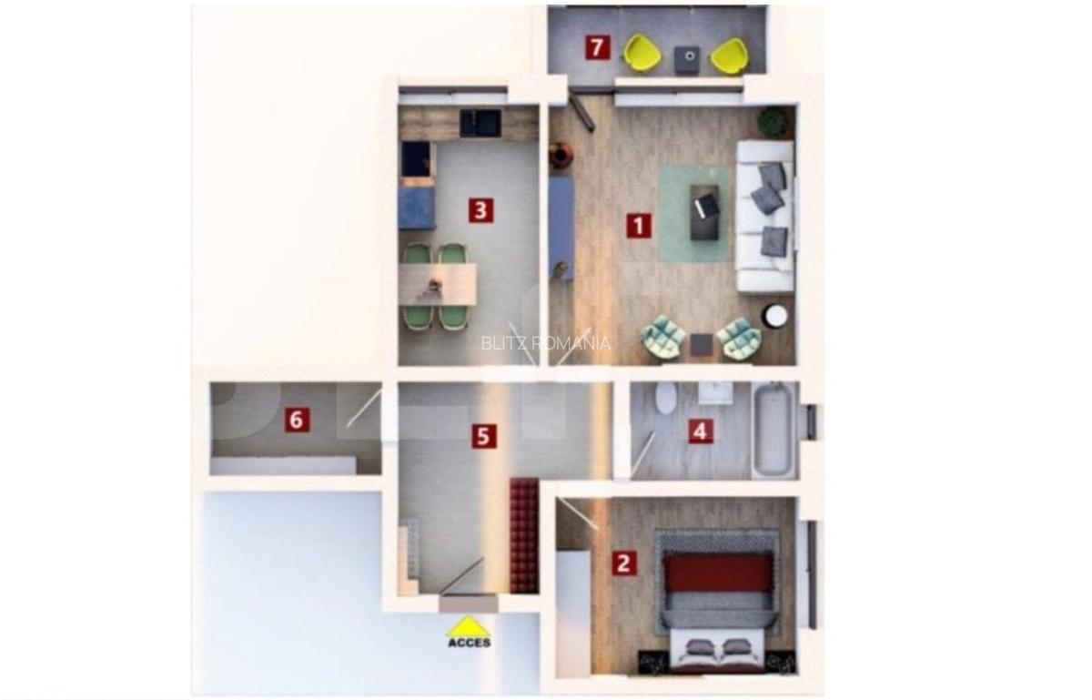 De vanzare apartament 2 camere studio / decomandat - 2