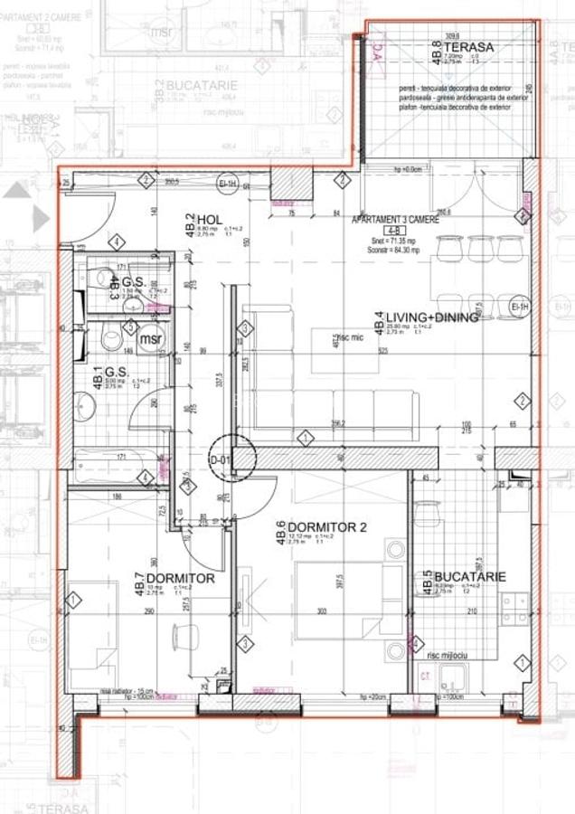 Apartament cu 3 camere decomandat, mobilat în Barbu Văcărescu - 15