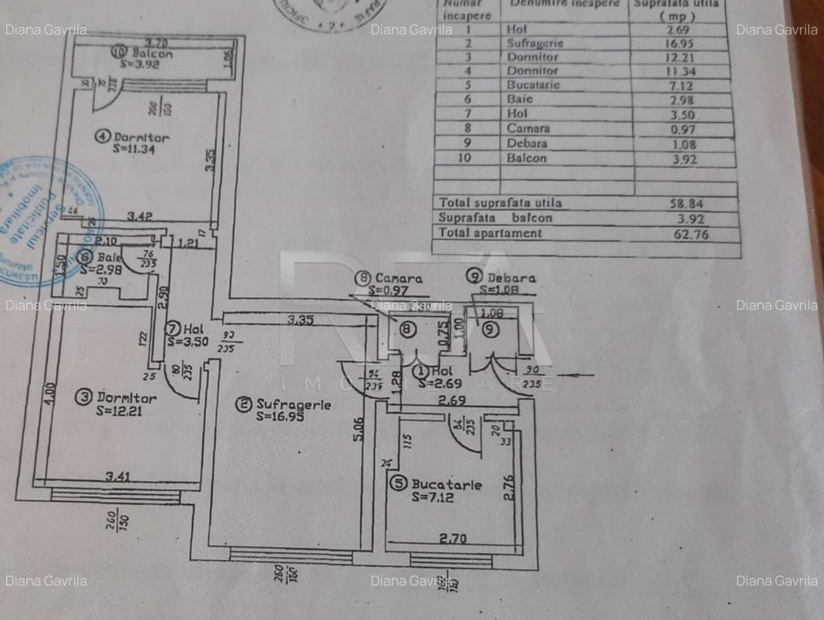 Apartament 3 camere Complet mobilat si utilat 5 Minute de metrou Obor - 26
