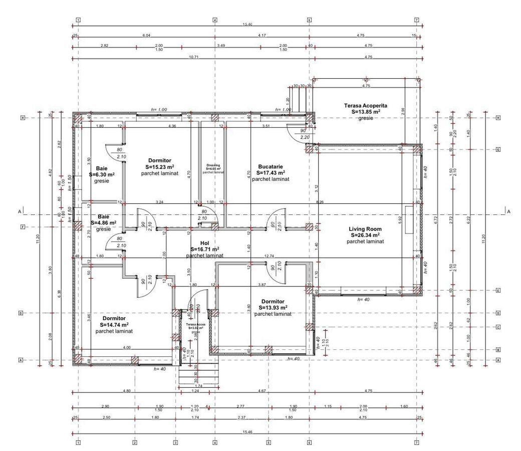 VILA PARTER TOP 4 camere 2 bai placa beton 923mp incalzire pardoseala semineu - 50