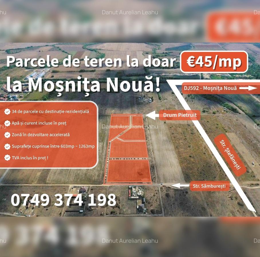 PARCELE DE TEREN LA DOAR 500M DE DJ592 MOSNITA NOUA - 2