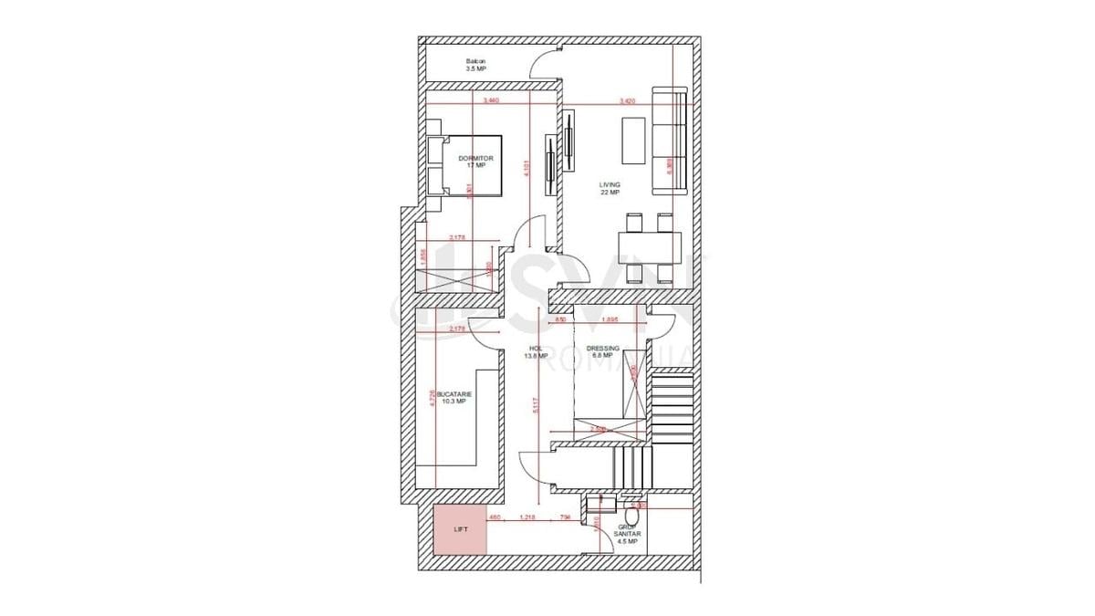Apartament cu 2 camere decomandat în Băneasa - 10