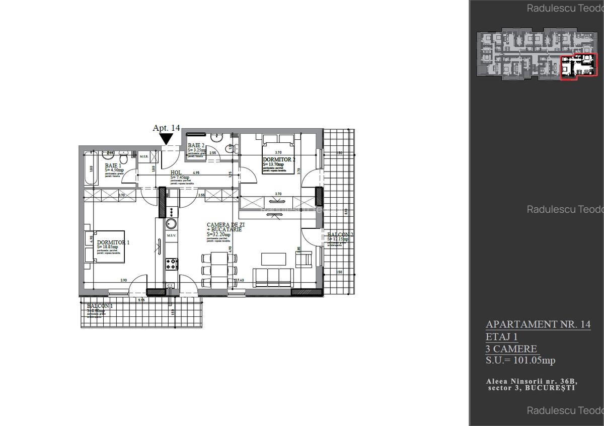 Apartamente 3 camere, Trapezului, P+2, Bloc NOU 2026! - 4