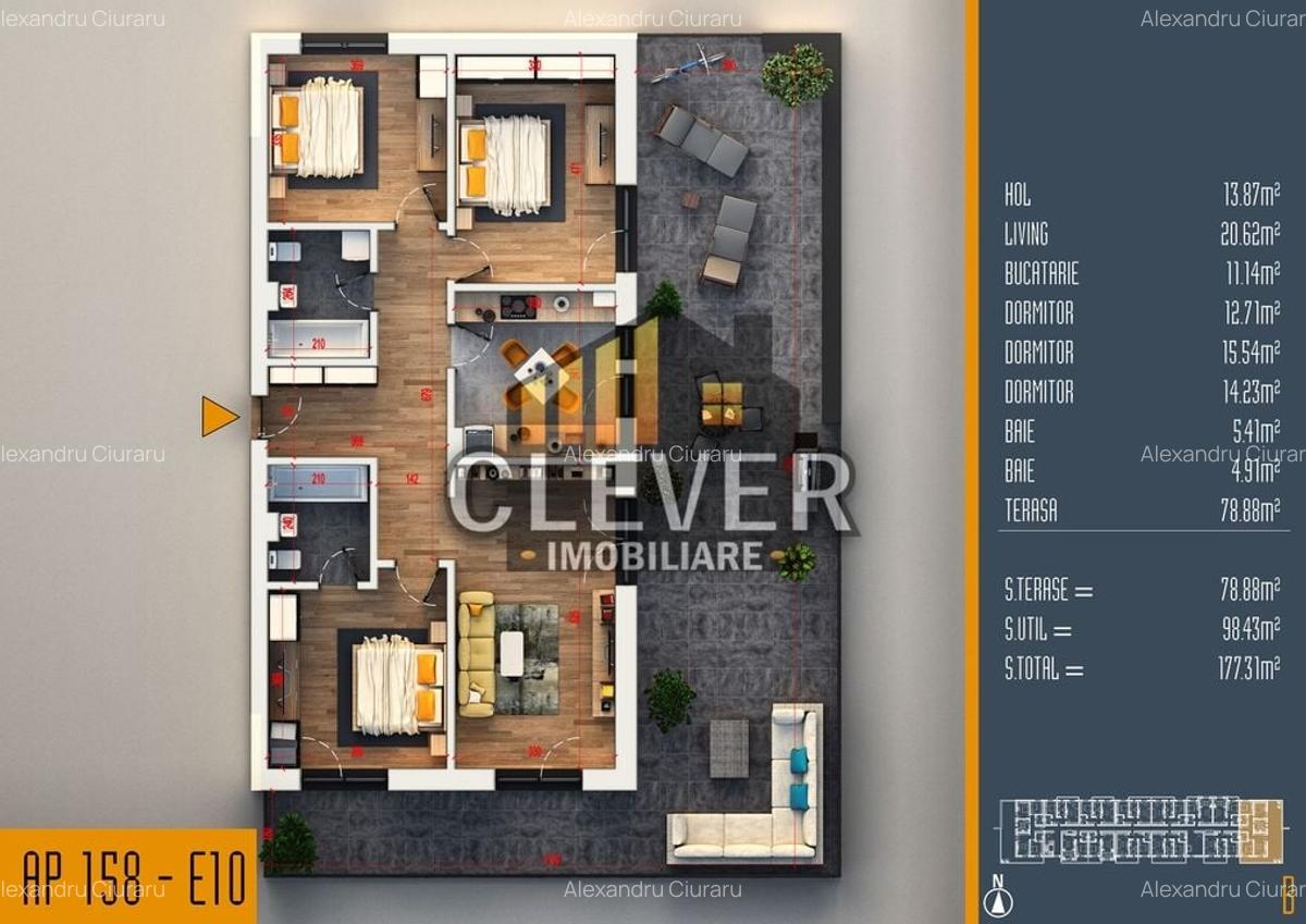 Apartament Superb 4 Camere cu Terasa Generoasa Titan Pallady - 1