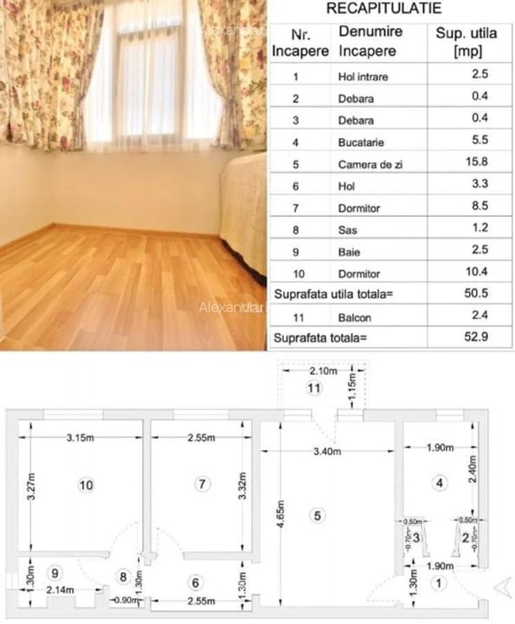 DE VANZARE-APARTAMENT 3 CAMERE-ALEXANDRU CEL BUN - 3