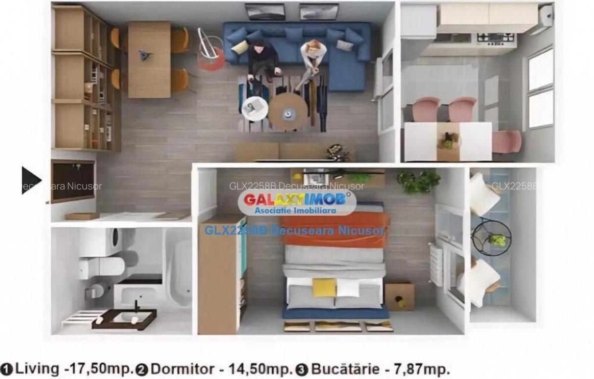 Apartament 2 camere mobilat utilat in Militari Residence 74. - 8