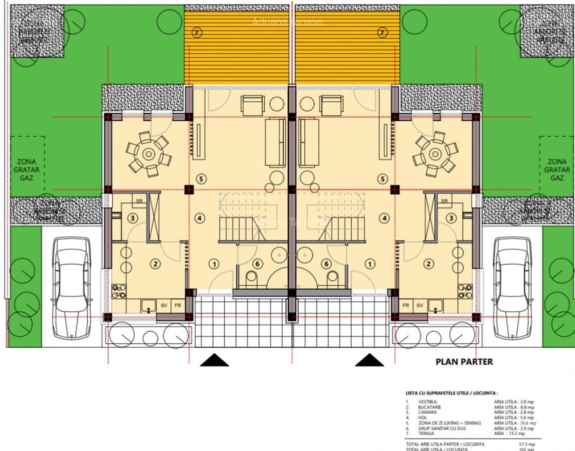 Vila tip duplex, 4 camere, 102 mp + curte individuala, Bartolomeu - 2