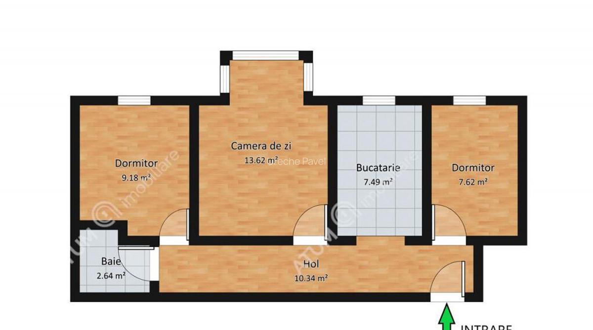 Apartament cu 3 camere decomandate si balcon etaj 2 zona Vas - 7