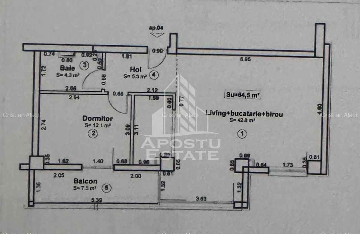Apartament cu 2 camere semidecomandat în Aradului - 12