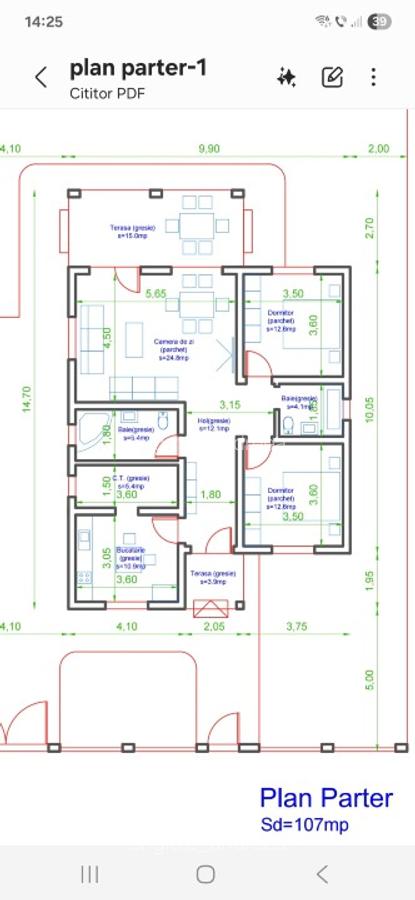 Vand casa individuala parter , Mosnița Noua, teren 640 mp - 3