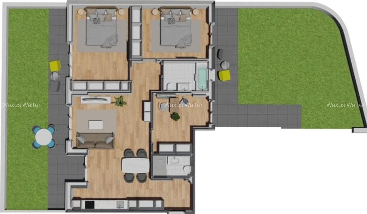 Apartamente semifinisate de 2/3 camere, la 2 minute de VIvo Mall - 11