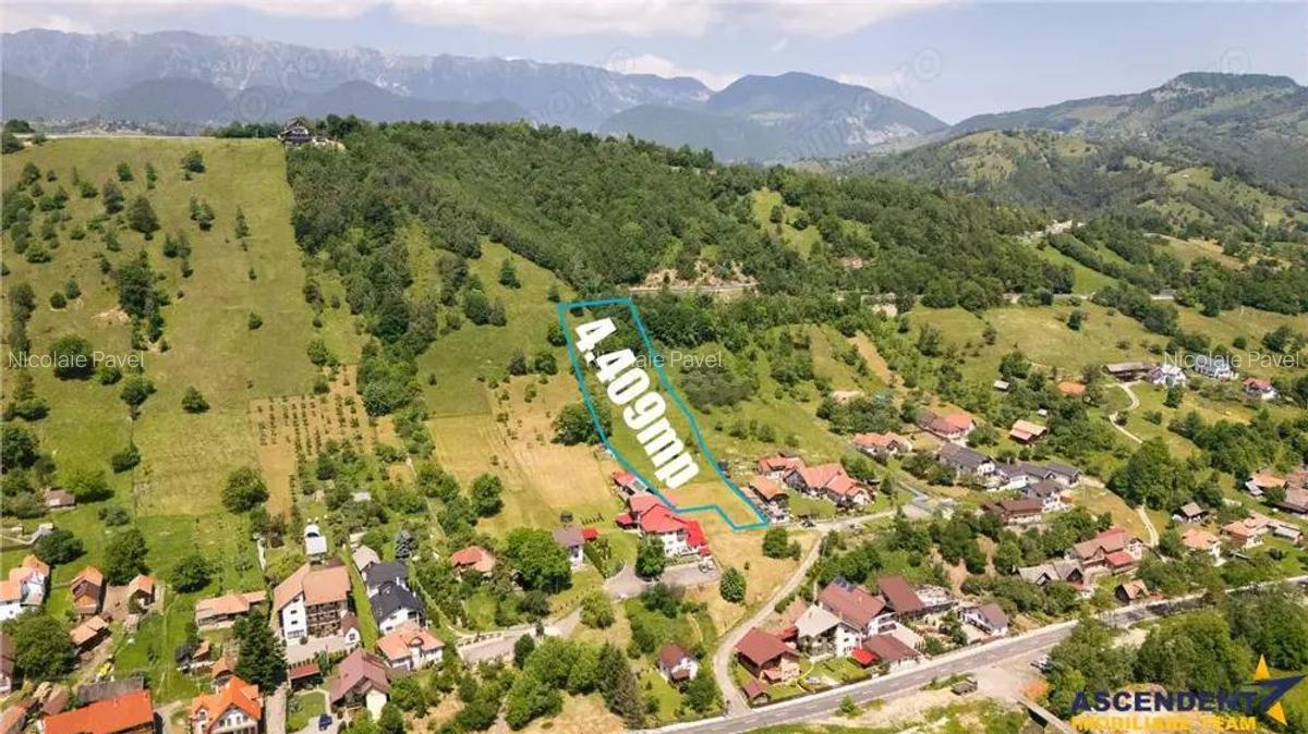 View superb:intravilan,constructie rezidenta hotel, 2.327 mp,Moieciu de Jos, Bran - 3
