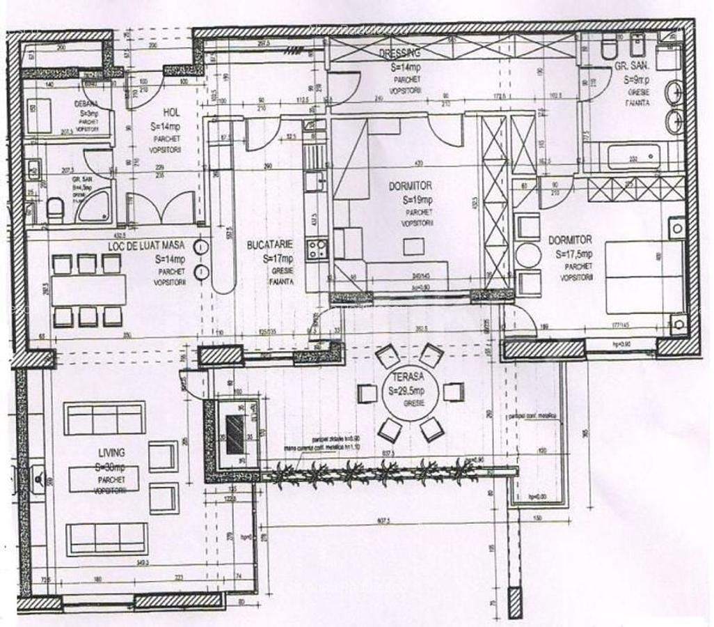 Apartament spatios cu 3 camere, 30mp terasa - 11
