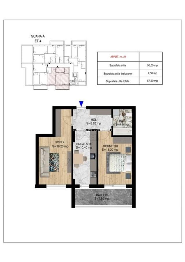 Apartament 2 camere- 57mp - zona Pallady - 3