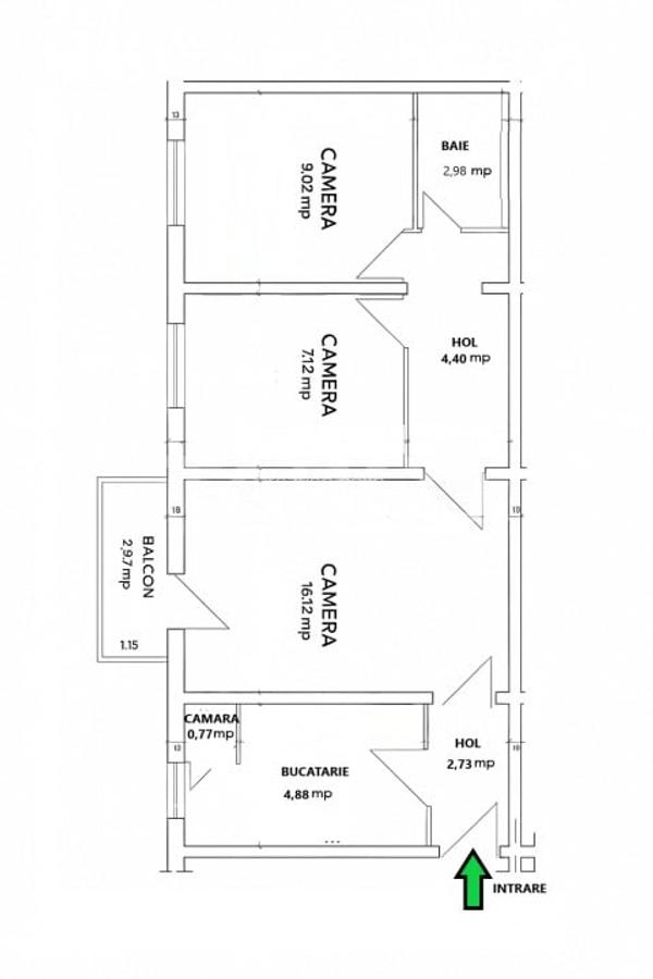 Apartament cu 3 camere la etajul 2 in zona Mihai Viteazul - 4