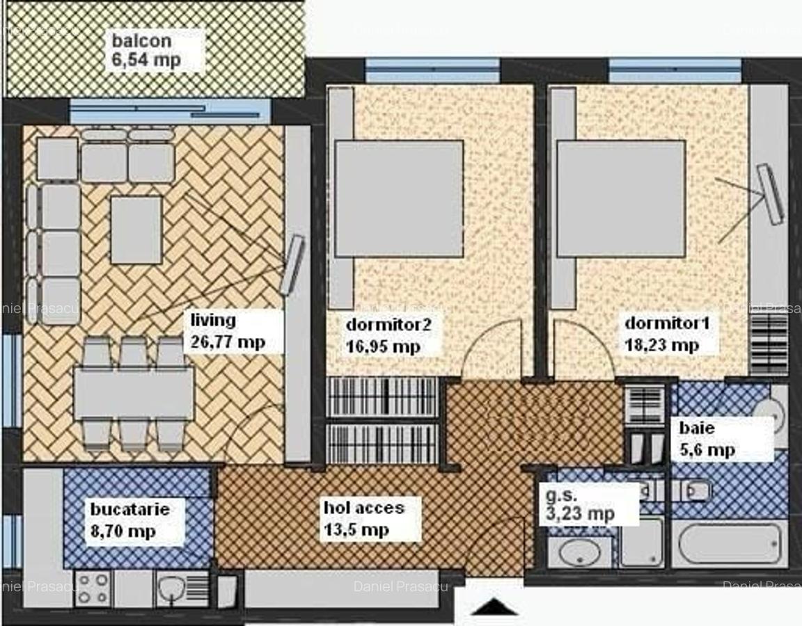 Apartament cu 3 camere decomandat, mobilat în Păcii - 11