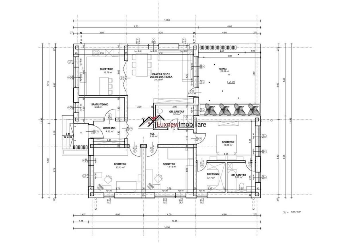 Comision 0%! Casa individuala pe un nivel 120 mp utili, suprafata teren liber 58 - 3