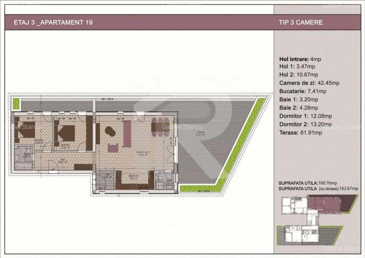 Duplex 3 camere cu terasa de 85mp in bloc nou, zona Nerva Traian, Timpuri Noi ! - 4
