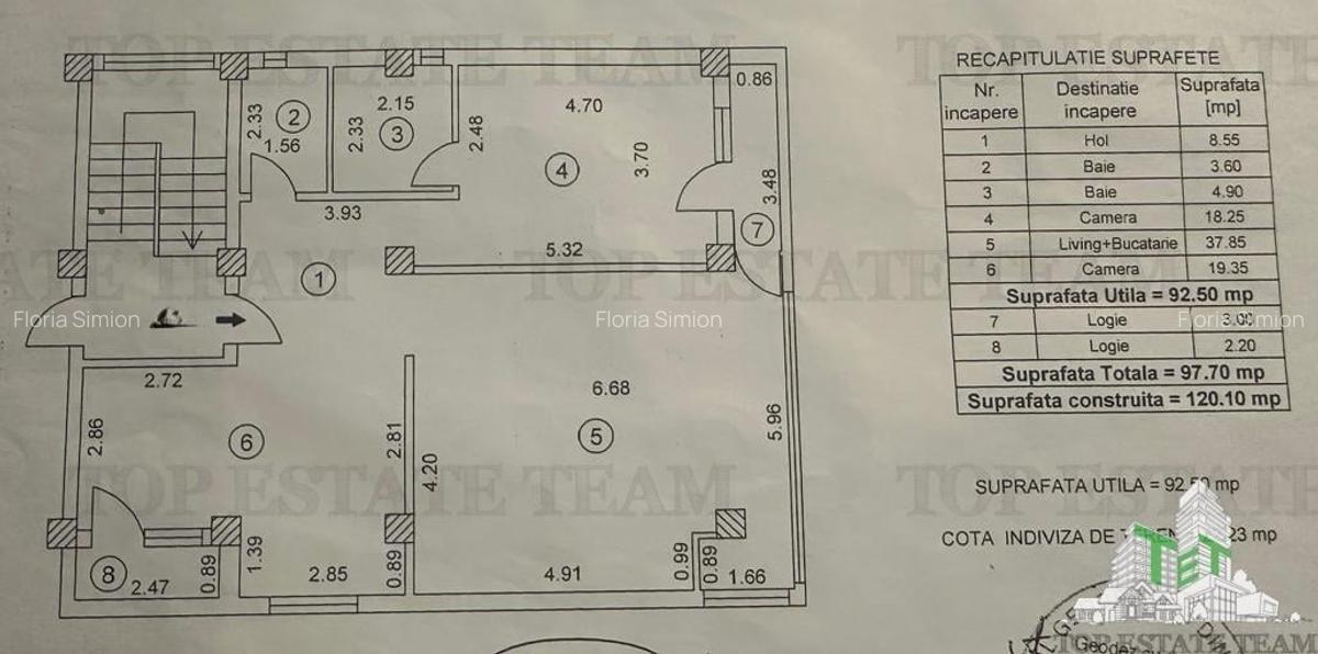 Apartament 3 camere de inchiriat in zona Bucurestii Noi - 11