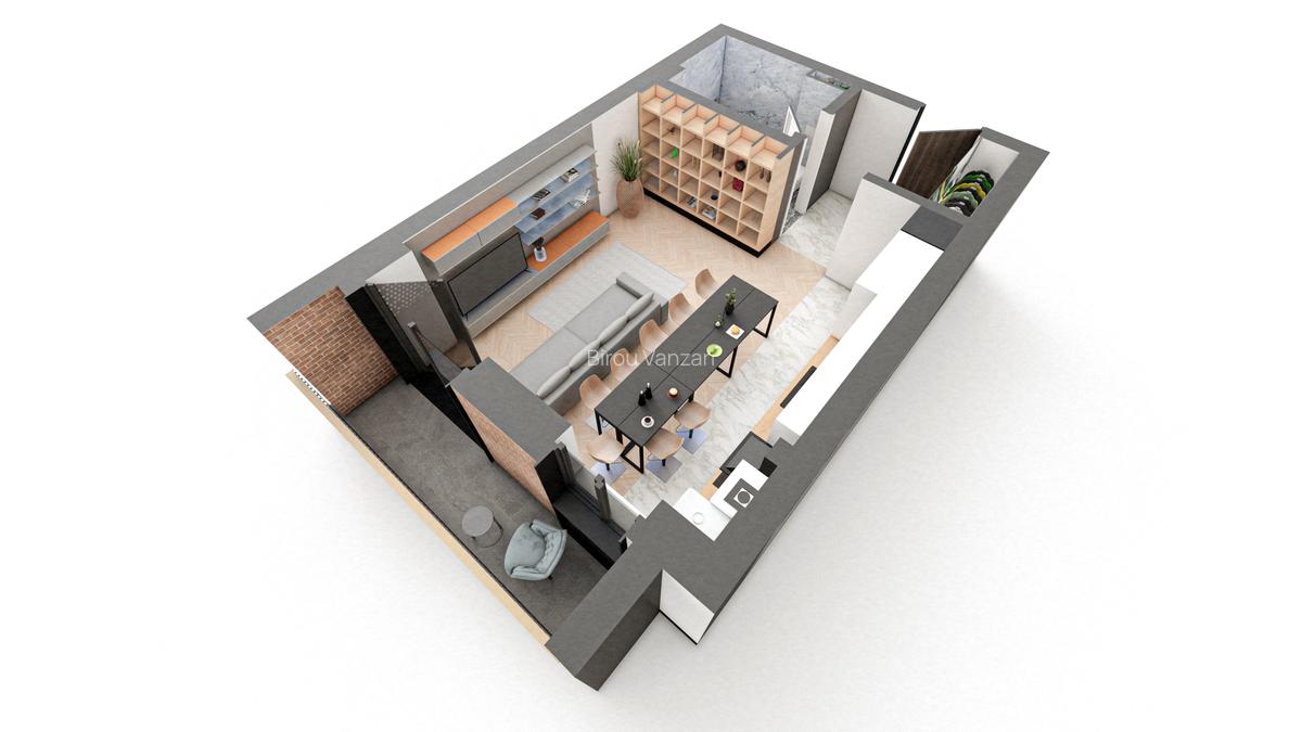 VIȘANI – BRAUS CONFORT - Apartament Tip A – 1 Cameră - 3