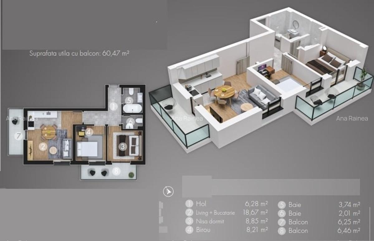 Apartament cu 3 camere, Mutare Imediata, Metrou Berceni - 2