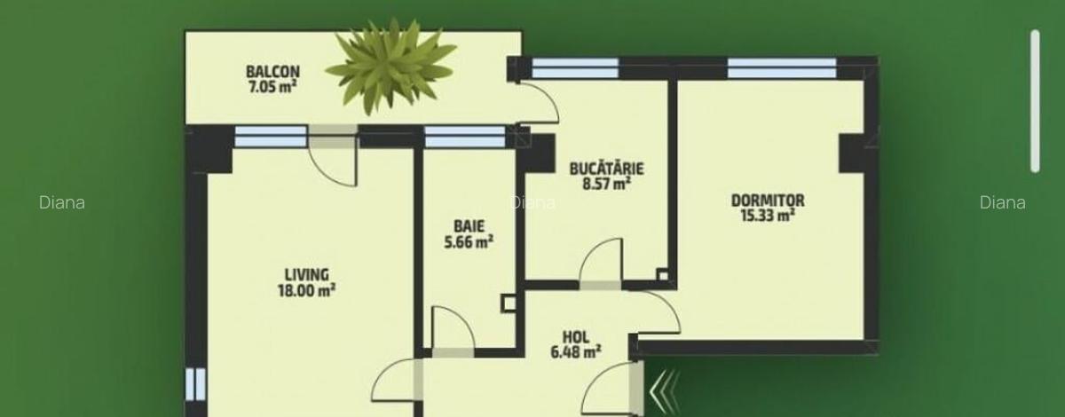 Ap. 2 cam, bloc nou, Tatara?i, etaj intermediar, COMISION 0% - 1