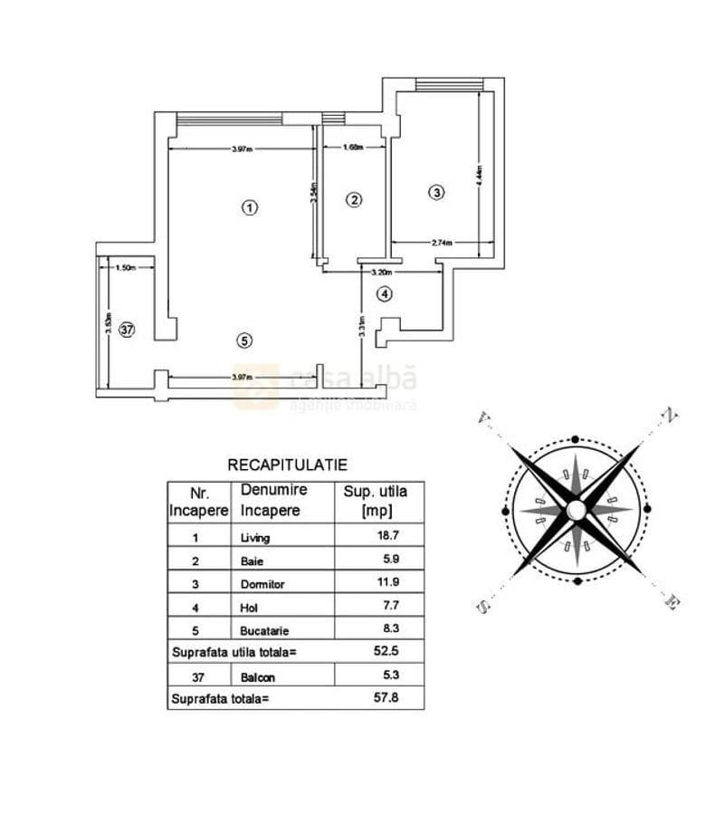 Imobil nou, 2 camere modern, mobilat & utilat, parcare + boxa - 2