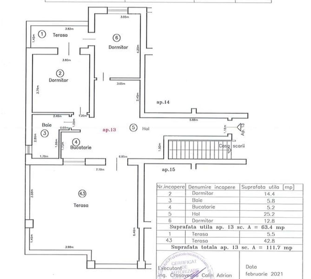 APARTAMENT TIP PENTHOUSE 3 CAMERE CU TERASA MARE IN DUMBRAVITA - KAUFL - 6