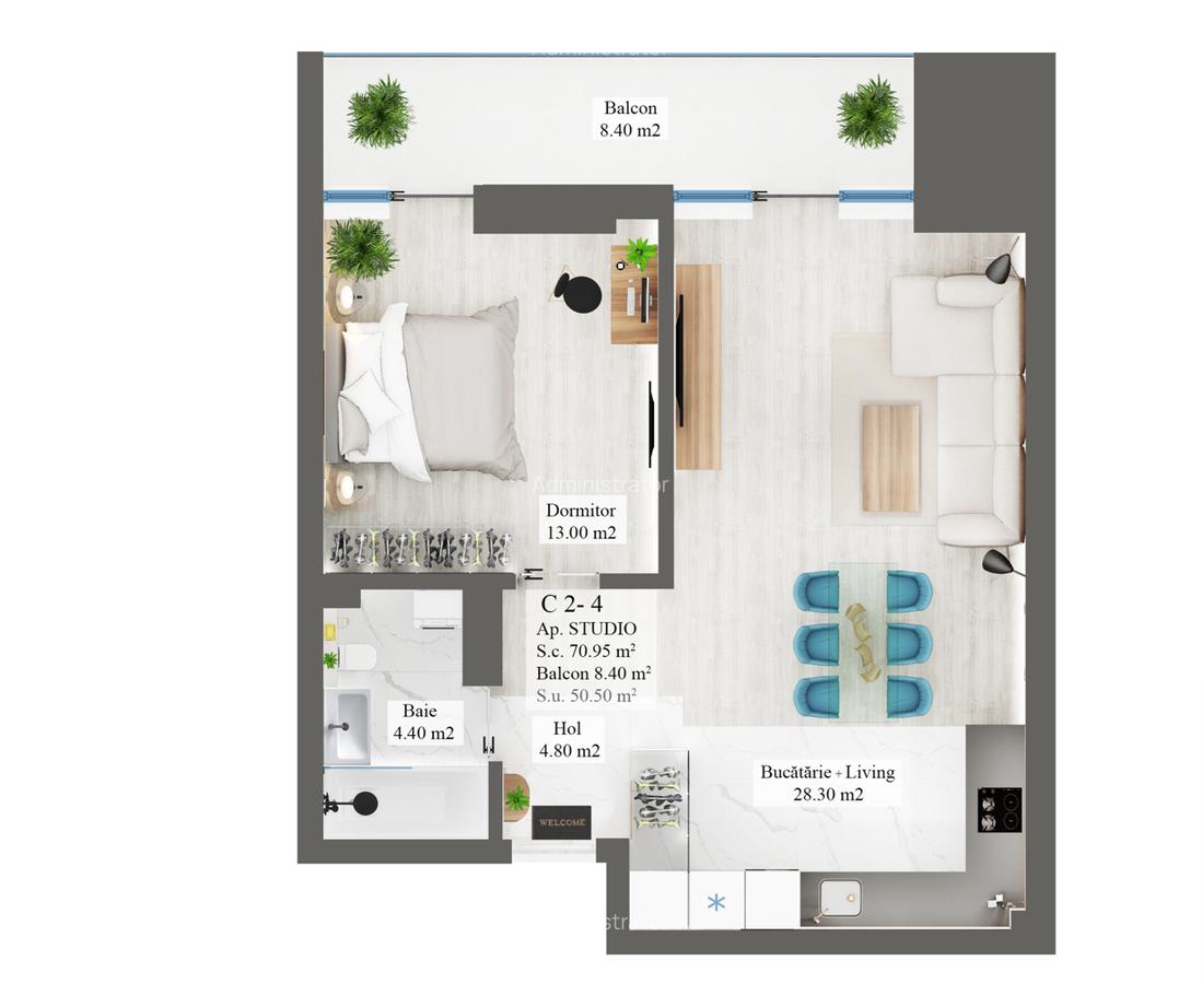 2 camere LUX, zona Porsche Pipera - Complex SUPERB - 9 2 camere LUX, zona Porsche Pipera - Complex SUPERB - 9