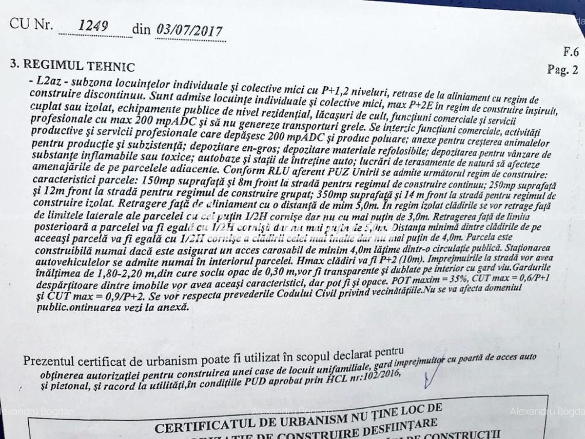 Teren 1.175 mp. 36 m. deschidere, zona Unirii  Targu Mures - 5