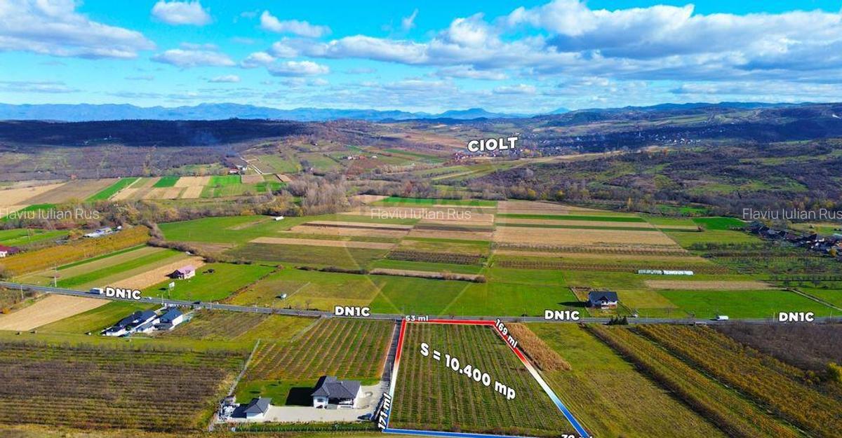 Teren intravilan de vanzare 104 AR front generos la DN Ba... - 1