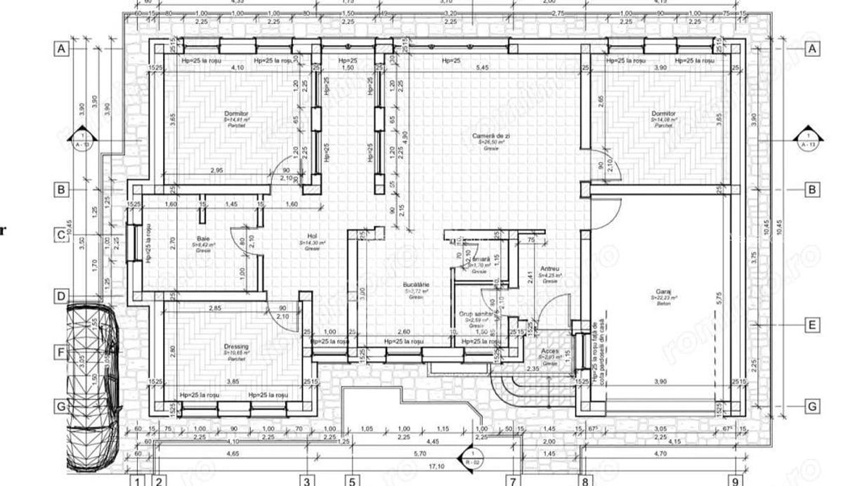 Casa individuala pe parter, 3 camere, garaj, teren 540, zona Braytim - 3