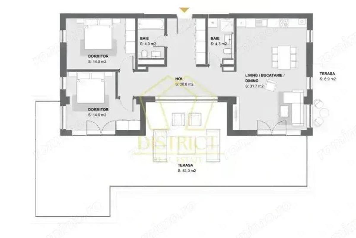 Penthouse-uri noi cu 3 camere | Torontalului - 15
