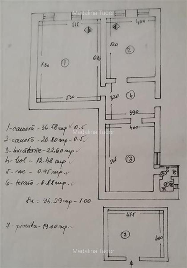 Apartament cu 3 camere semidecomandat în Centrul Istoric - 3