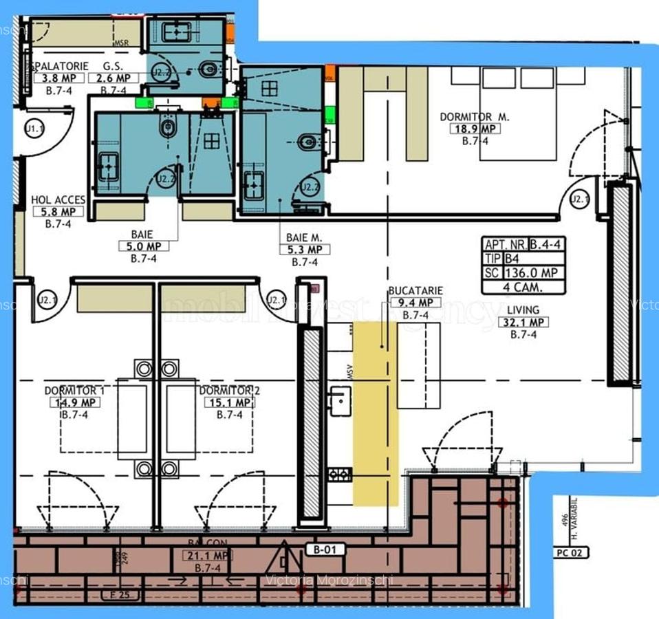 Apartament cu 4 camere de vanzare in Herastrau - 9
