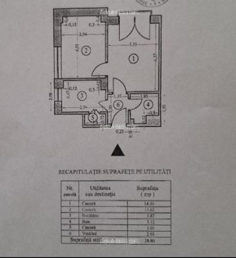 Calea Victoriei - Piata Natiunile Unite, blocul Turn, apart. 2 camere ,etaj 3 - 14