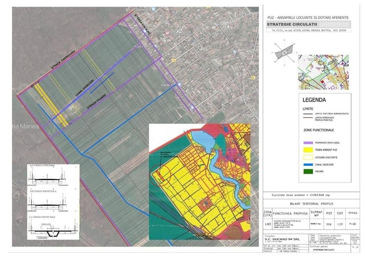 VANZARE TEREN INTRAVILAN CONSTRUIBIL | BUFTEA | loturi pt case de 500 mp ( ultim - 2