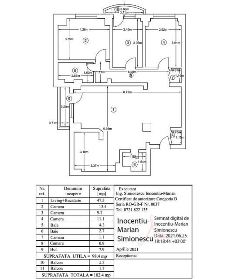 Vanzare apartament 4 camere superb | rond Piata Alba Iulia | 102mp | etaj 6/10 | - 16