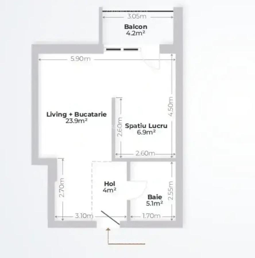 Inca TVA 9% !!! Studio compartimentat, balcon mare - Rond OMV Pipera - 4