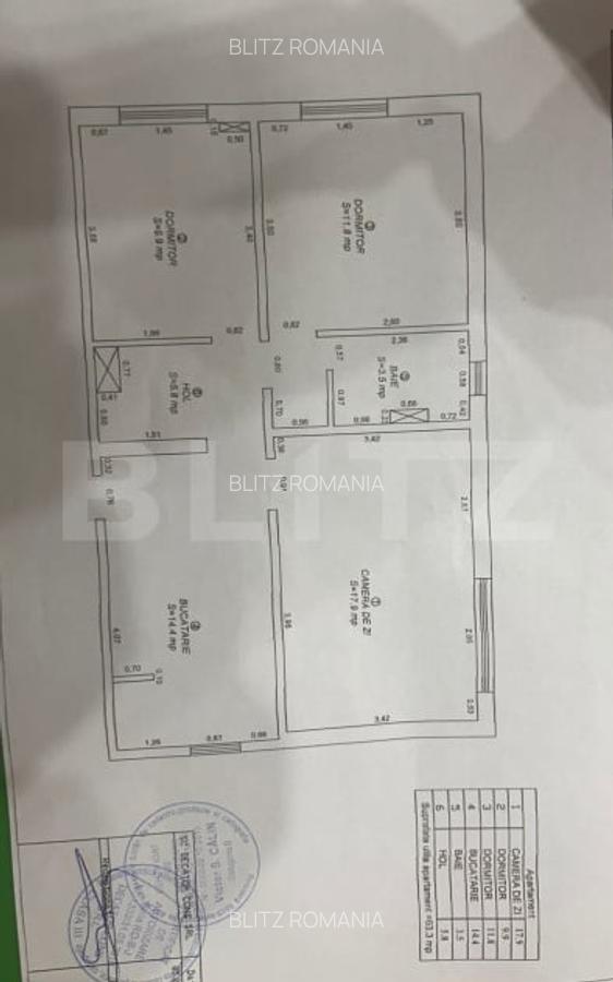 Apartament 3 camere, 63.30 mp, zona Girocului - 9