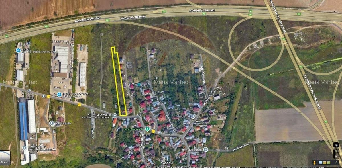 Investitie Autostrada A2, A0 - Teren intravilan de vanzare 5,059mp - 1