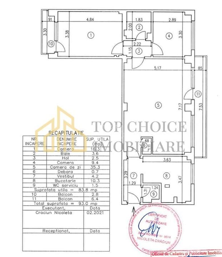 4 CAMERE STEFAN CEL MARE - VIITORULUI  - 93 MP,  2/10, BLOC 1982 - 28