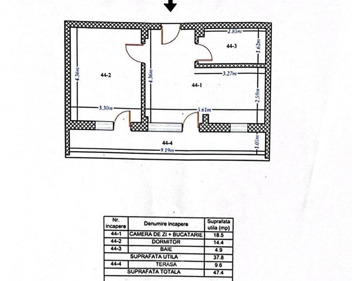 Apartament cu 2 camere decomandat în Titan - 9