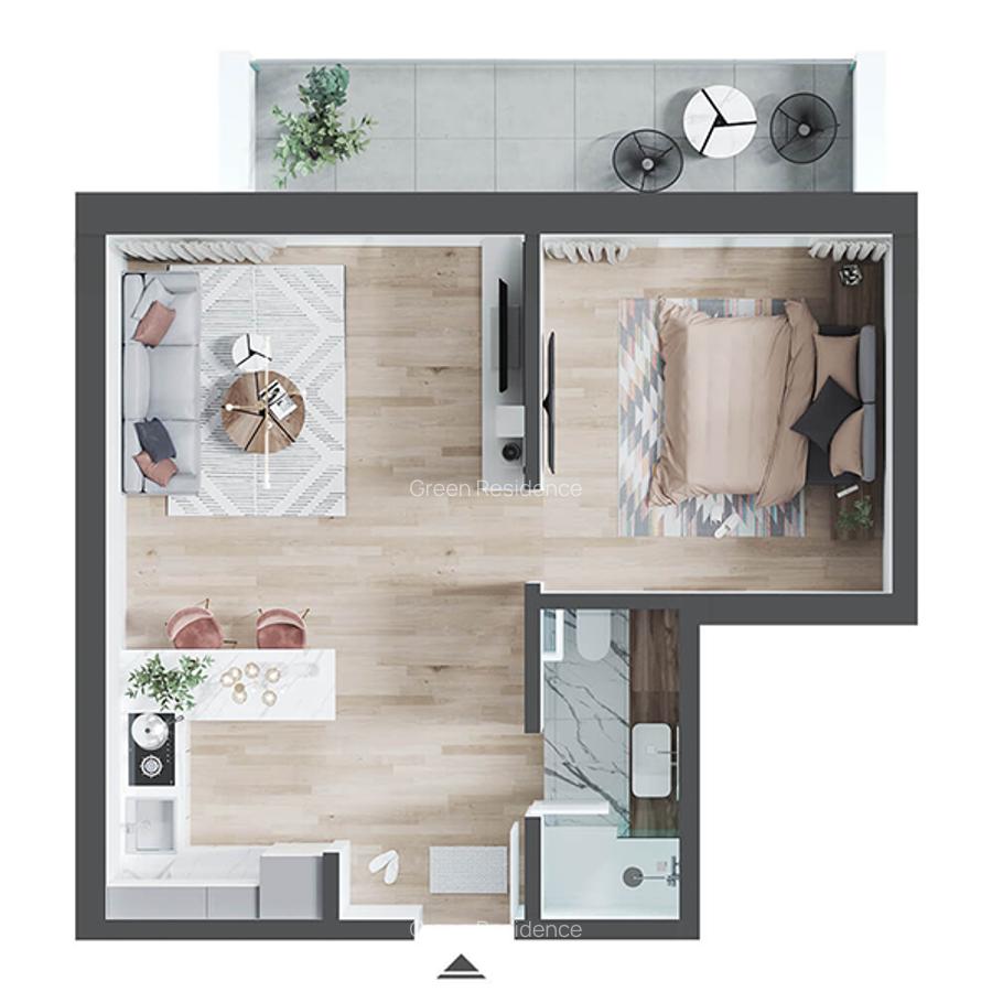 Apartament Tirol - 2 camere  | finisat  | nou | Nufarul - Prima Green - 13