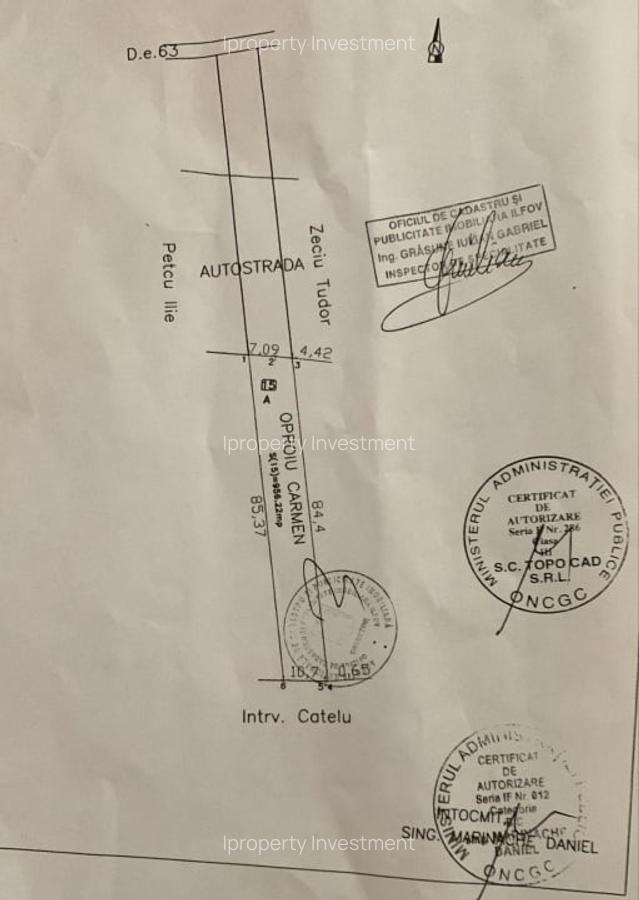Teren Intravilan | Catelu-Ilfov | UTR M1 | imprejmuit | 958 mp | POT 60 - 3