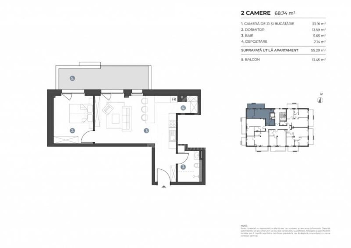 Apartament 2 camere de vanzare in Buna Ziua, Cluj Napoca - 2